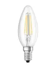 Ledvance Classic LED E14 Kerze Fadenlampe Klar 4W 470lm - 827 Extra Warmweiß | Ersatz für 40W