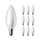 Mehrfachpackung 10x Philips Corepro LED Kerze E14 Matt 5W 470lm - 827 Extra Warmweiß | Ersatz für 40W
